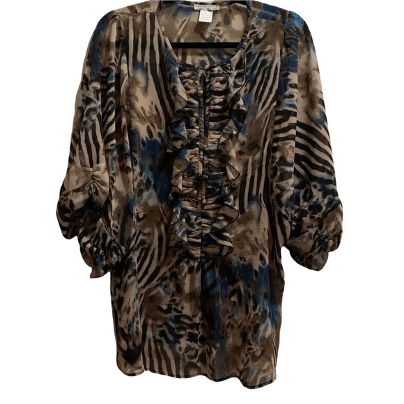 Elegant Alberto Makali Sheer Blouse * large - Picture 16 of 16